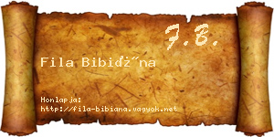 Fila Bibiána névjegykártya